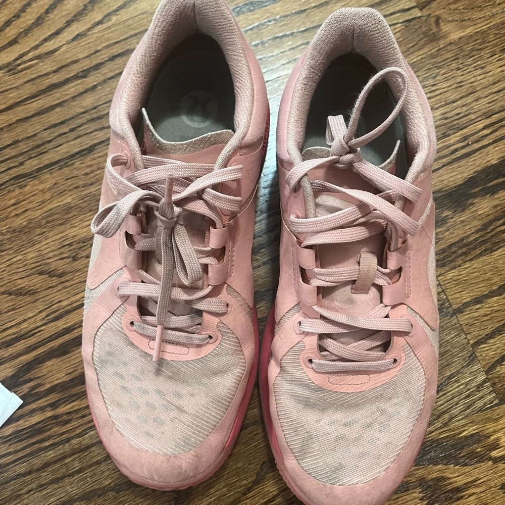 Pink lulu lemon running sneakers